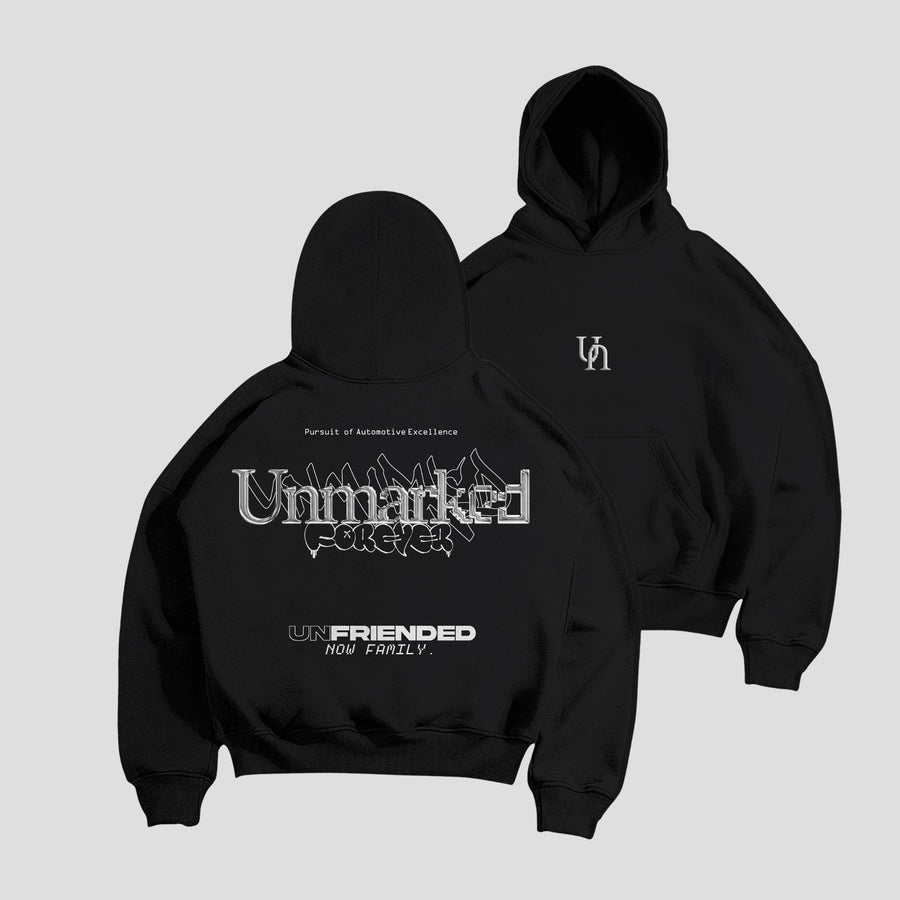Unmarked 'Forever'  Hoodie - Kuro Black