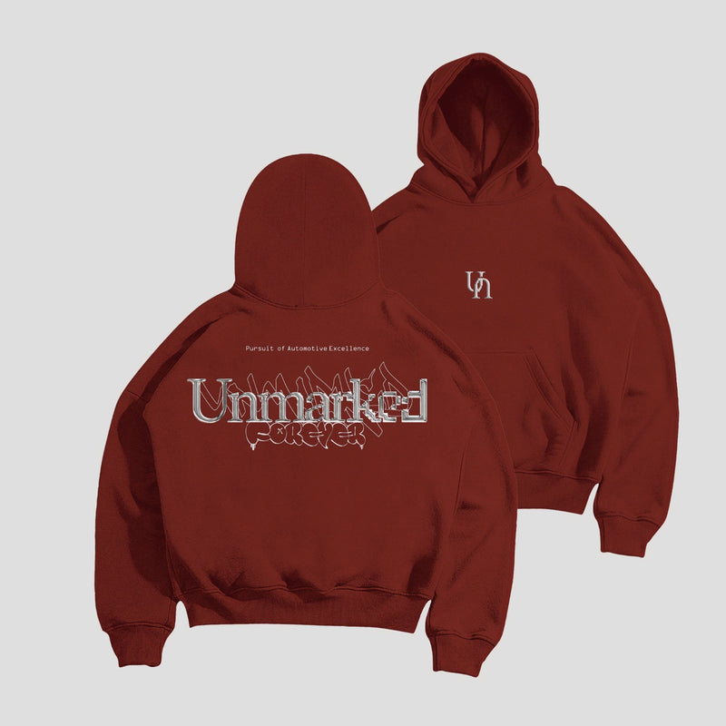 Unmarked 'Forever'  Hoodie - Burgundy Bloom